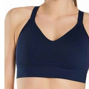 Brooks Midnight Blue Sports Running Bra Interwoven Back 32 CD